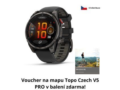 Garmin Fenix 8 Pro Amoled 47 mm Sapphire Carbon Grey  + CZ distribuce a TOPO Czech mapy ZDARMA!