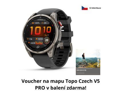 Garmin Fenix 8 Pro Amoled 47 mm Sapphire Graphite Black  + CZ distribuce a TOPO Czech mapy ZDARMA!