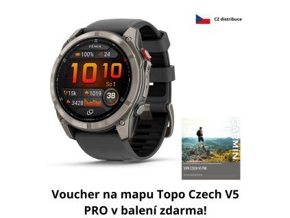 Garmin Fenix 8 Pro Amoled 51 mm Sapphire Graphite Black  + CZ distribuce a TOPO Czech mapy ZDARMA!