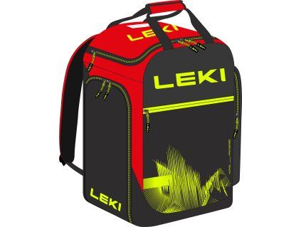 394501 leki skiboot bag wcr 60l bright red black neonyellow 50 x 40 x 30 cm